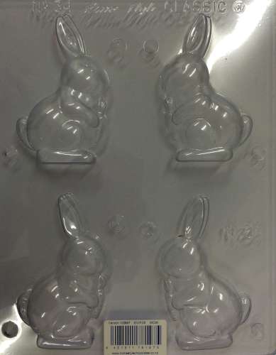 Medium Bunny With Carrot Chocolate Mould - Click Image to Close